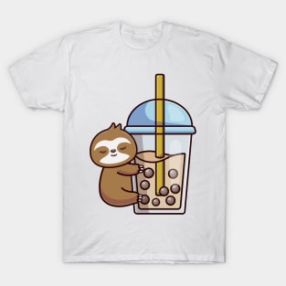 Sloth Loves Bubble Tea T-Shirt